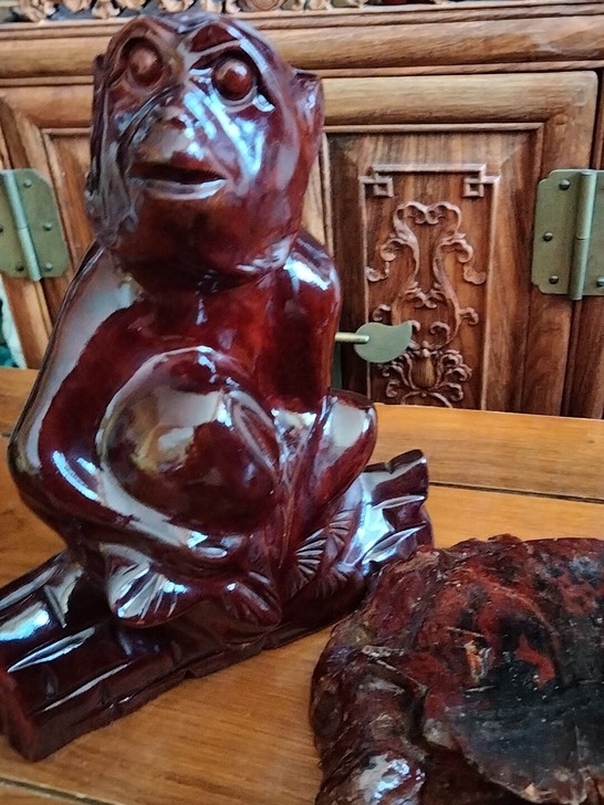 木雕艺术雕刻摆件实木雕刻吉猴献寿 猴子 雕...