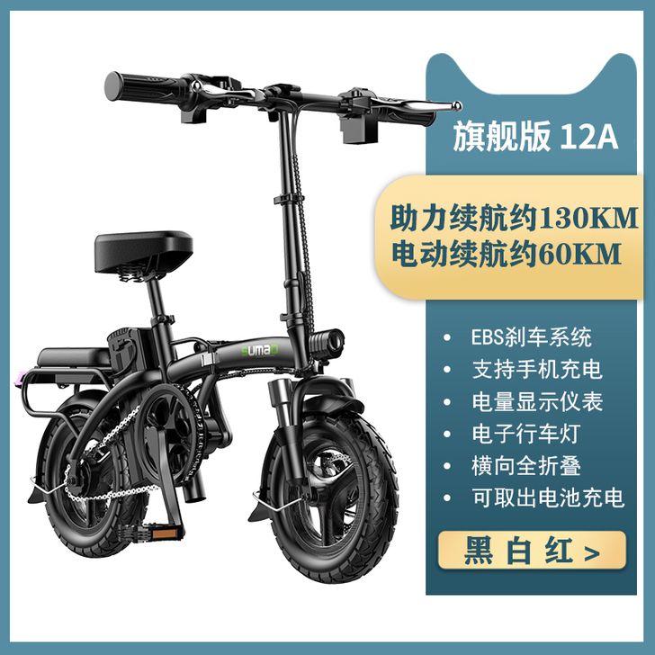 【38活动价】德国名顶折叠电动自行车小型电...