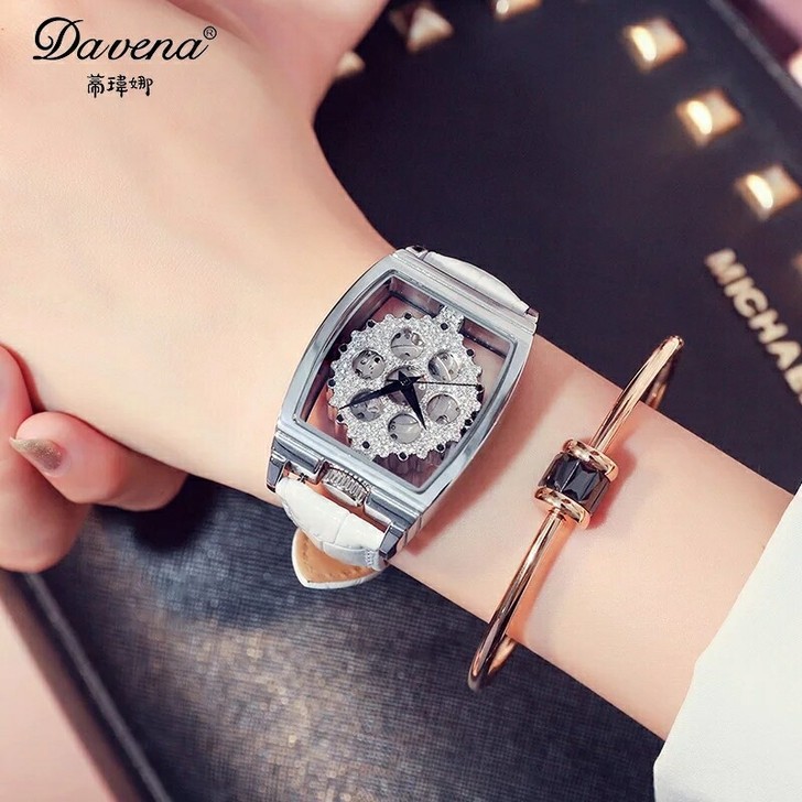 蒂玮娜davena镂空酒桶型全自动女士机械...