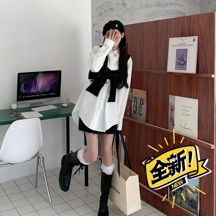 【现货】松本丧丧衬衫女设计感小众2021早...