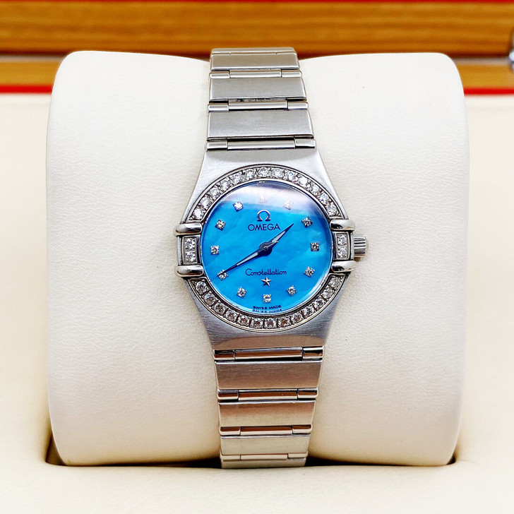 欧米茄50周年 星座 贝母 镶钻 石英女表...