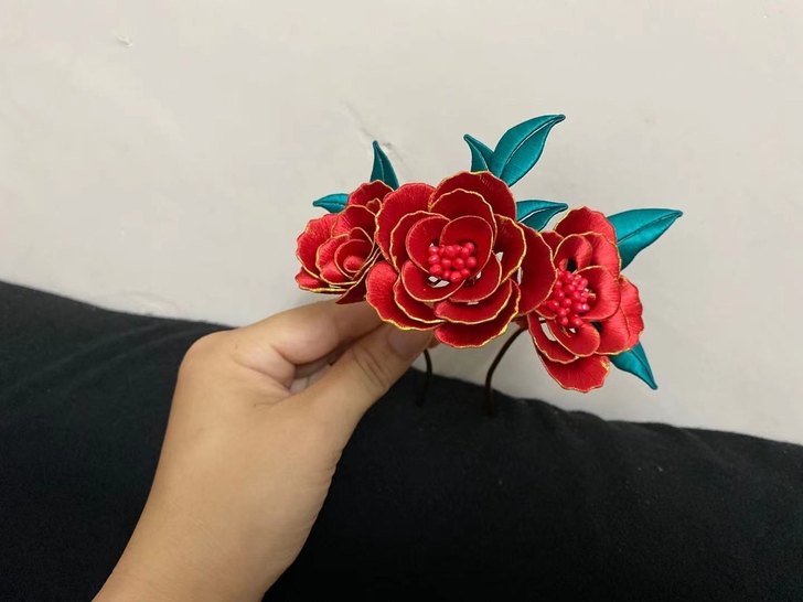 缠花牡丹花发簪