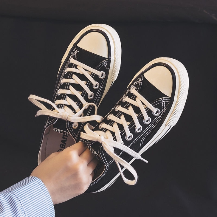 【全新包邮】ins帆布鞋女韩版百搭学生20...