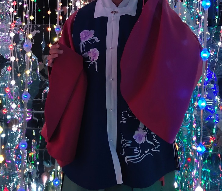 月半阁 凤仙花比甲M码