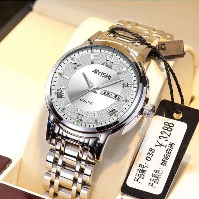 【特价】瑞士全自动机芯手表男士双日历夜光防...