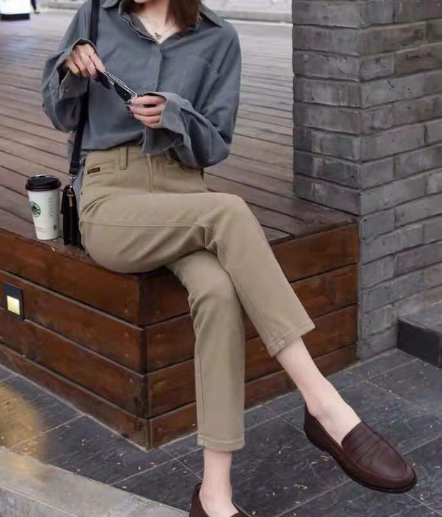 特价全新高腰牛仔裤直筒裤烟管裤女