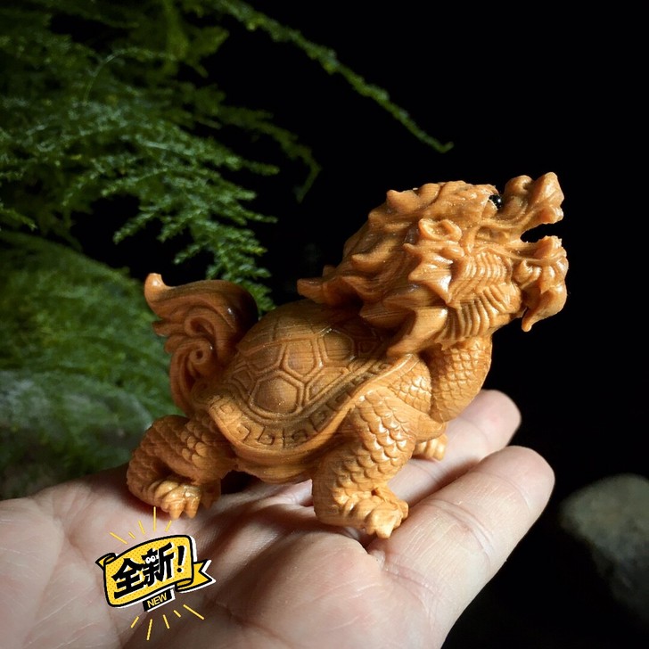 崖柏手把件工艺品摆件木雕龙龟摆件文玩