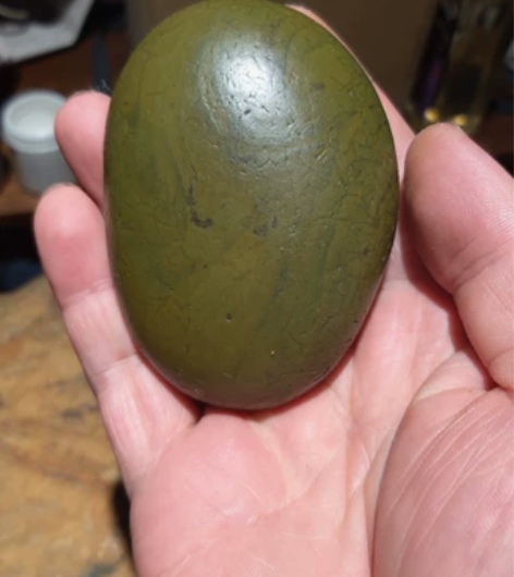 雨花石手盘件 全品，绿砂矿，已经绝迹，可做...