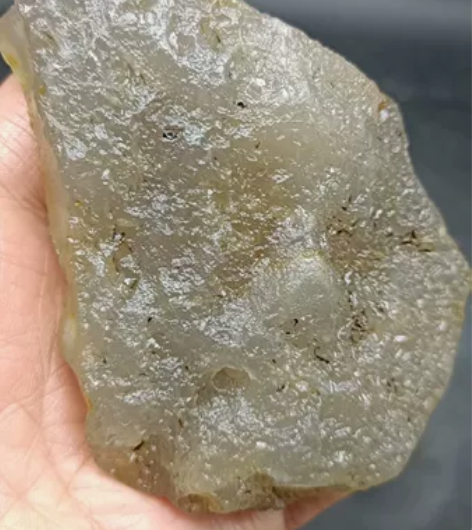 奇石～（冰料玛瑙）自己捡的，可以做个摆件，...