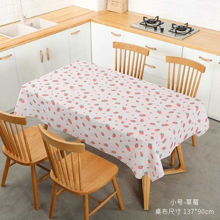 北欧简约防水桌布免洗PVC防油防烫餐桌布酒...