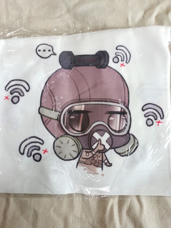 彩虹六号同人Mute精皮Q版帆布袋全新