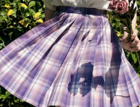 【断舍离】7卷JK格裙Jk格群布料 柠檬海...