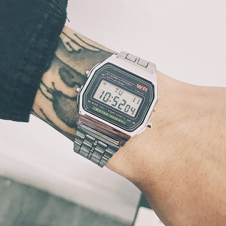 复古港风小方表方块ins超火的电子手表青少...