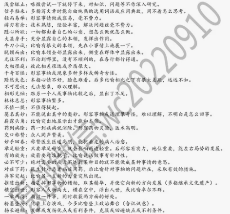 历年国考真题之成语积累,13年-22年,共...