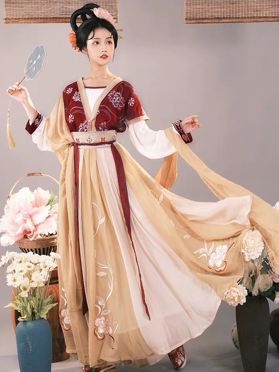 耀春醉芙蓉原创汉服女正品中国风古装齐腰唐制...