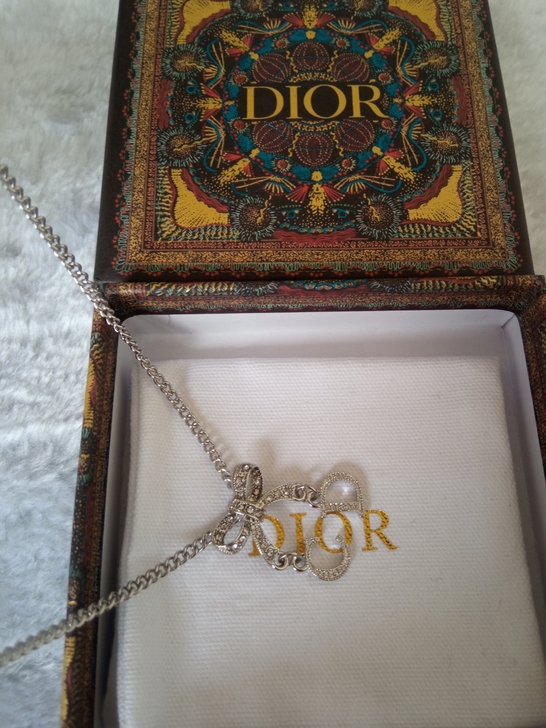 Dior迪奥银色蝴蝶结项链锁骨链正品 中古...
