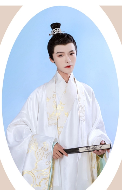 如梦霓裳 男款汉服 白泽