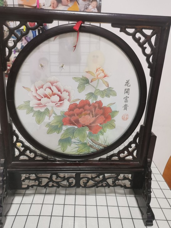 发绣摆台，盐城特色，非物质文化遗产，高档工...