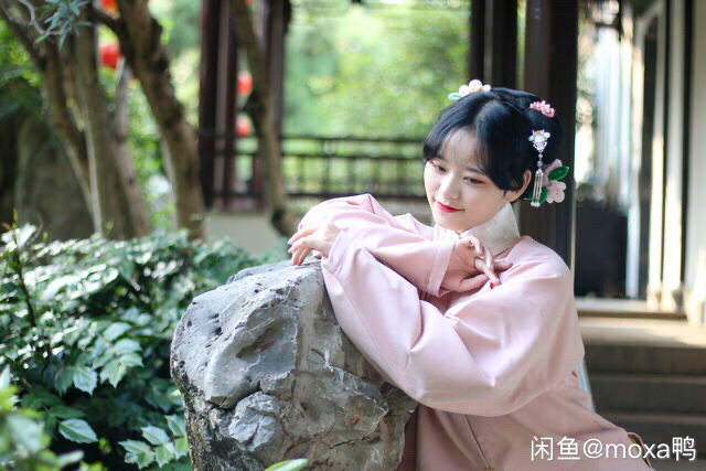 清凝轩 约素  对襟立领弓袋袖汉服纯色明制