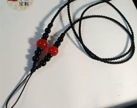 包邮长款套头手机蓝牙挂绳天然玛瑙挂脖手机链...