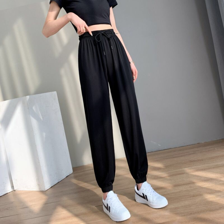 冰丝裤女夏季薄款2021年新款凉凉防蚊裤子...