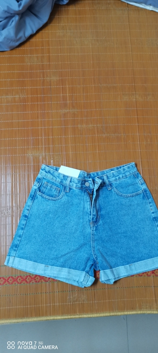 全新新款牛仔短裤女2021夏高腰显瘦牛仔裤...