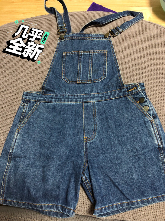 背带牛仔短裤 女 S码