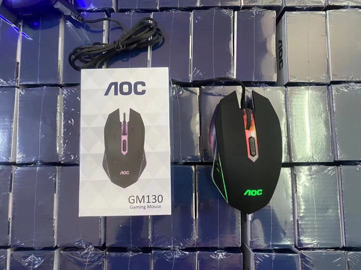 全新aoc gm130有线游戏发光鼠标,大...