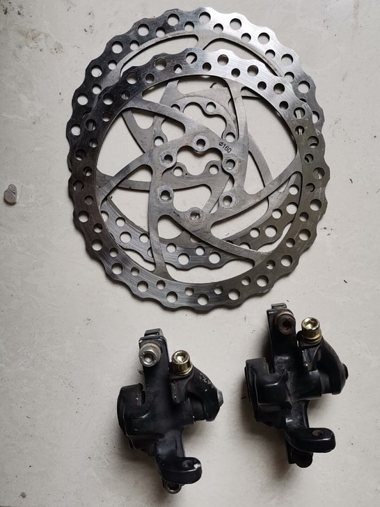 山地自行车碟刹160前/后原装拆车