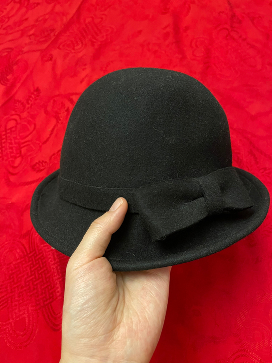 z*ra  呛口小辣椒羊毛呢礼帽 圆顶帽子...