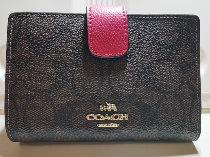 Coach/蔻驰1对折拉链按扣钱包 8成新...