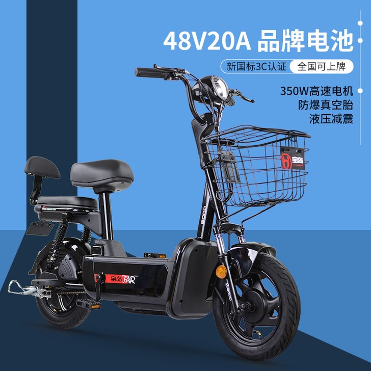 宝岛电动车新国标48V20A长跑王电瓶车成...