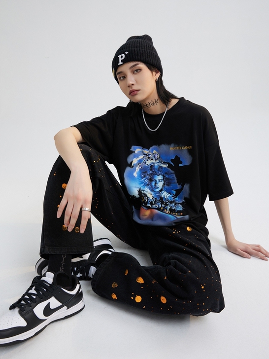 BANDITK GANGN梦幻杀手印花短袖...