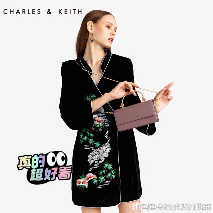 CHARLES＆KEITH翻盖单肩钱包