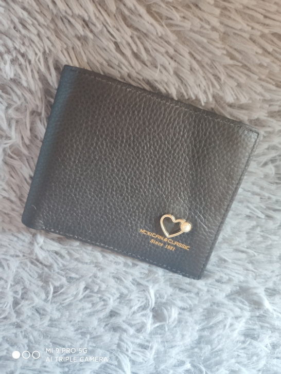 纯真皮头层牛皮女士钱包