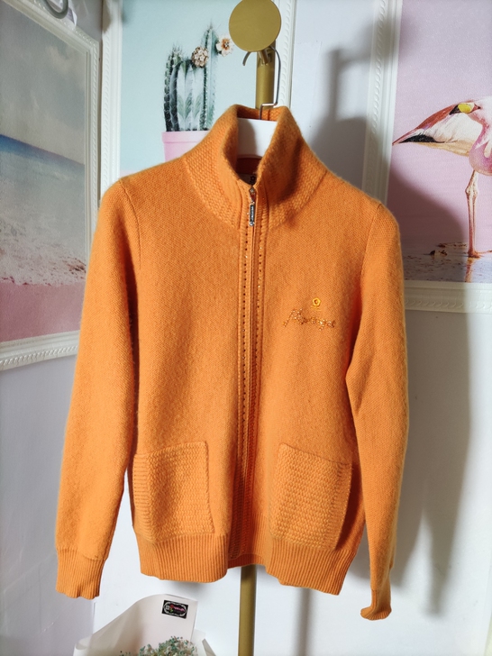 梦特娇女士加厚纯羊绒衫，100%山羊绒