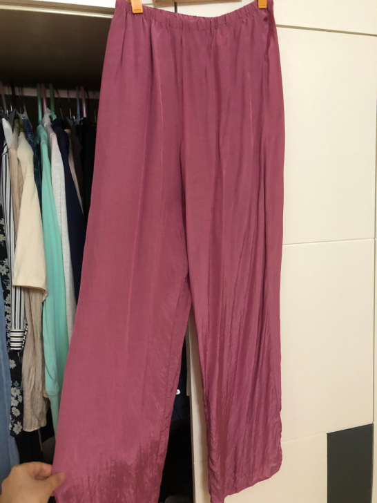 麻豆家的直筒冰丝裤