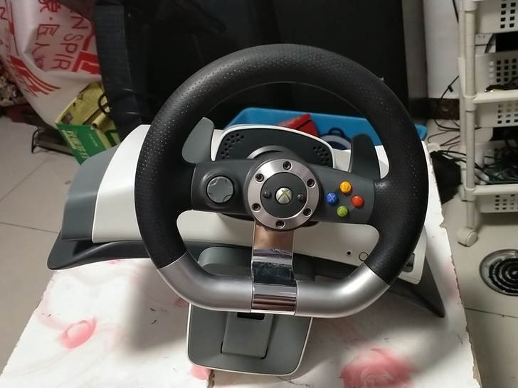 微软xbox360游戏机方向盘模拟器，无电...