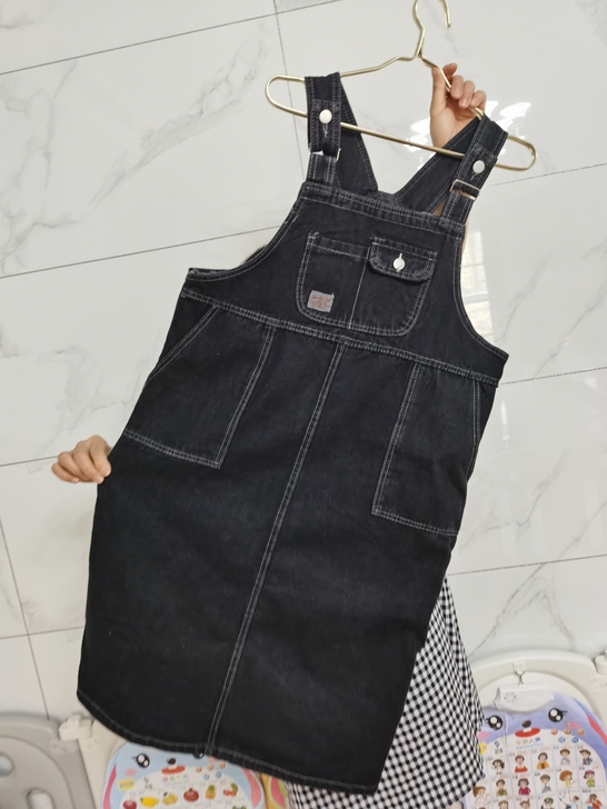 复古宽松显瘦牛仔背带裙2020春夏新款中长...