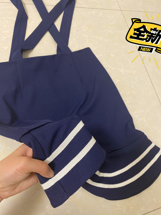 170海军风背带裙