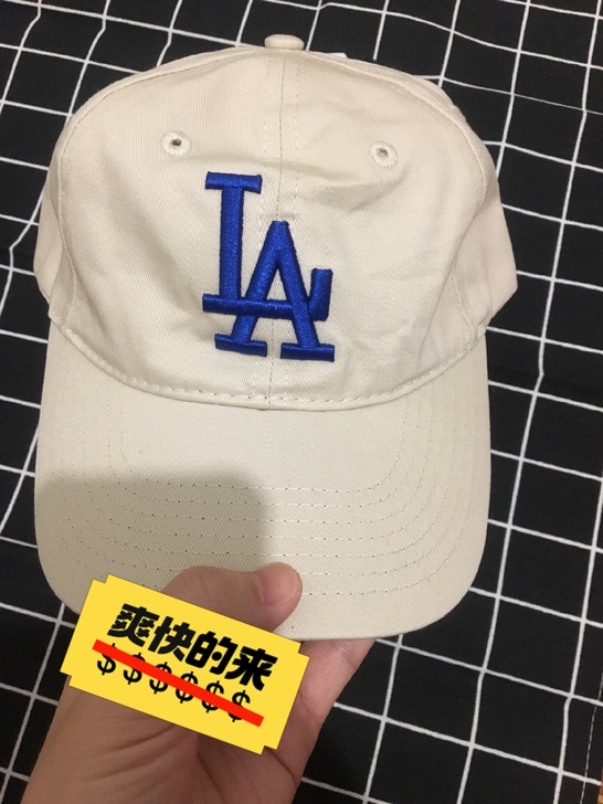 全新MLB鸭舌帽棒球帽软顶卡其蓝标