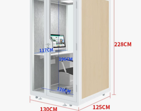 隔音房家用网络直播间移动电话亭录音棚室内静...