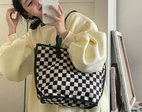 韩风ins手提女士包袋夏季2022新款大容...