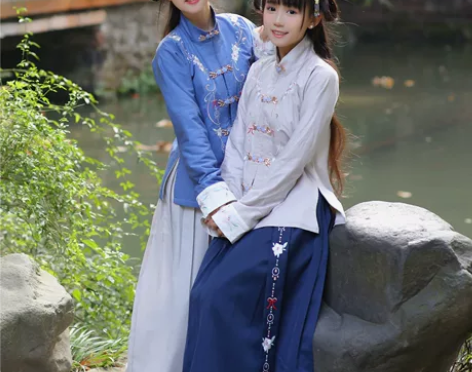 兰若庭汉服 流年 立领 基友装 颜色分类现...