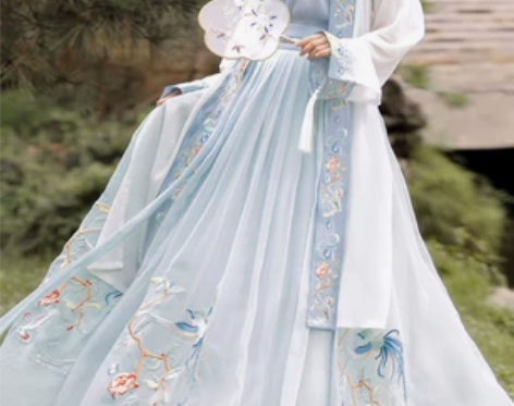 ?玉术原创汉服女凤鸾宋制长褙子齐腰襦裙宋抹...