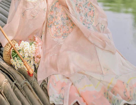 玉术家的  原创汉服女【许愿桃龙】明制斜襟...