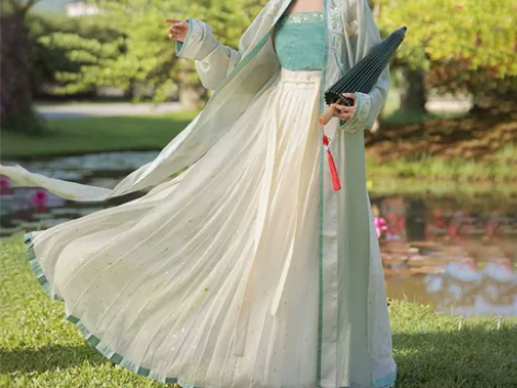 桔屿原创汉服女【梨花先雪】宋制对襟长衫褙子...