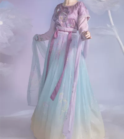 今时月汉服  海洋博物馆坦领套装 已经绝版...
