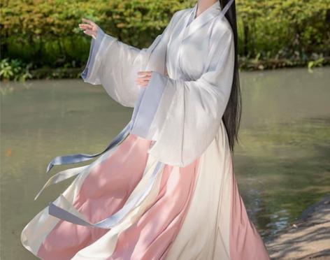绚妃原创汉服寻陌莫辞晋制交领三件套齐腰六米...