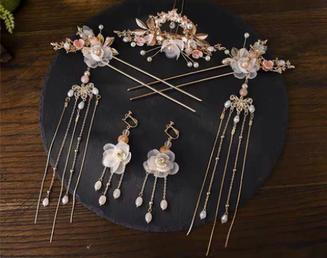 全新包邮汉服发饰头饰流苏古风发簪全套中国风...